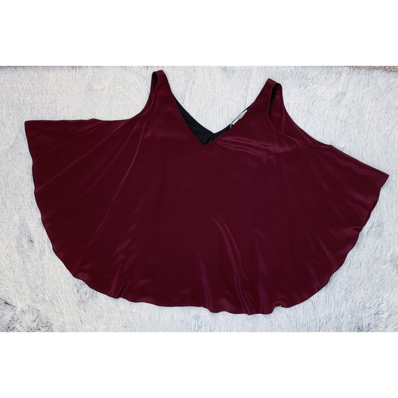 Lavender Brown 100% Silk Cold Shoulder Blouse NWT - Picture 3 of 7